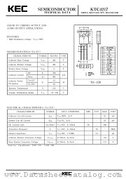 KTC4217 datasheet pdf Korea Electronics (KEC)