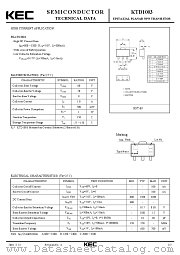 KTD1003 datasheet pdf Korea Electronics (KEC)