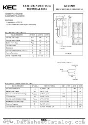 KTD1510 datasheet pdf Korea Electronics (KEC)