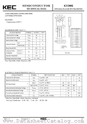 KTD882 datasheet pdf Korea Electronics (KEC)
