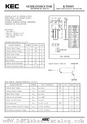 KTD921 datasheet pdf Korea Electronics (KEC)