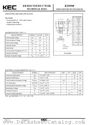 KTD998 datasheet pdf Korea Electronics (KEC)