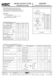MJE13007 datasheet pdf Korea Electronics (KEC)