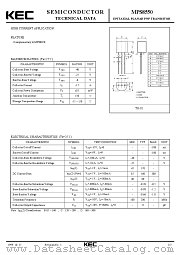 MPS8550 datasheet pdf Korea Electronics (KEC)