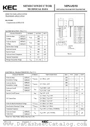 MPSA93 datasheet pdf Korea Electronics (KEC)