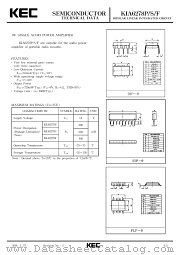 KIA6278F datasheet pdf Korea Electronics (KEC)