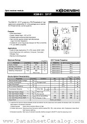 KSM-915SY1T datasheet pdf Kondenshi Corp