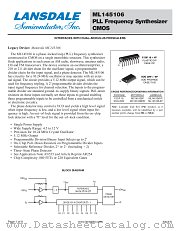 MC145106 datasheet pdf Lansdale Semiconductor