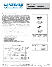 MC33111 datasheet pdf Lansdale Semiconductor