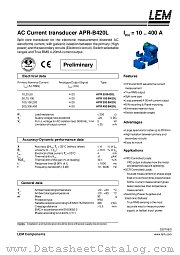APR400-B420L datasheet pdf LEM