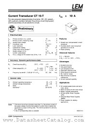 CT10-T datasheet pdf LEM
