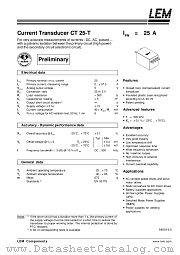 CT25-T datasheet pdf LEM