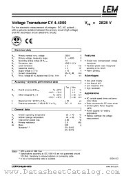 CV4-4000 datasheet pdf LEM