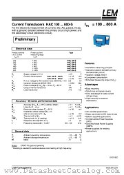 HAC600-S datasheet pdf LEM
