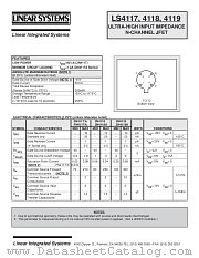SST4117A datasheet pdf Linear Systems