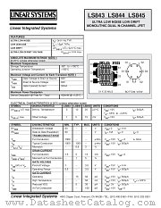LS844 datasheet pdf Linear Systems