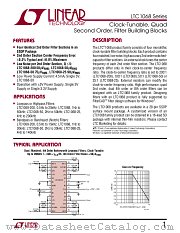 LTC1068 SERIES datasheet pdf Linear Technology