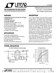 LT1309 datasheet pdf Linear Technology