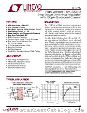 LT1976 datasheet pdf Linear Technology
