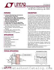 LTC2412 datasheet pdf Linear Technology
