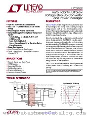 LTC3109 datasheet pdf Linear Technology