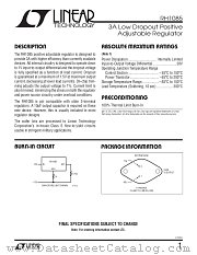 RH1085 datasheet pdf Linear Technology
