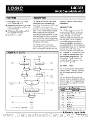 L4C381 datasheet pdf LOGIC Devices Incorporated