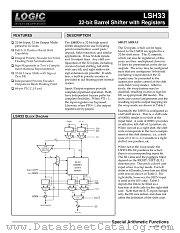 LSH33 datasheet pdf LOGIC Devices Incorporated