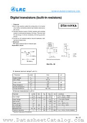 DTA114YKA datasheet pdf Leshan Radio Company