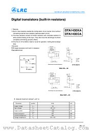 DTA143EKA datasheet pdf Leshan Radio Company