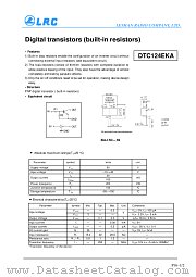 DTC124EKA datasheet pdf Leshan Radio Company