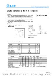 DTC143EKA datasheet pdf Leshan Radio Company