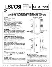 LS7063 datasheet pdf LSI Computer Systems