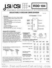 RDD104 datasheet pdf LSI Computer Systems