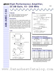AMC-138SMA datasheet pdf Tyco Electronics