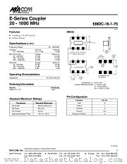 EMDC-16-1-75 datasheet pdf Tyco Electronics