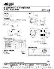 ETC-1-1-10 datasheet pdf Tyco Electronics