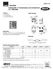 ETC1-1-13 datasheet pdf Tyco Electronics