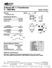 ETC1-1T-75-1 datasheet pdf Tyco Electronics
