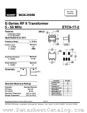 ETC9-1T-2 datasheet pdf Tyco Electronics