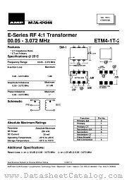 ETM4-1T-2 datasheet pdf Tyco Electronics