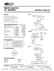 HHS-110 datasheet pdf Tyco Electronics