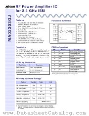 MA02303GJ datasheet pdf Tyco Electronics