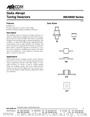 MA46600 datasheet pdf Tyco Electronics