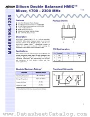 MA4EX190L-1225T datasheet pdf Tyco Electronics