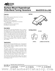 MA4ST081 datasheet pdf Tyco Electronics