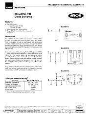 MA4SW310 datasheet pdf Tyco Electronics