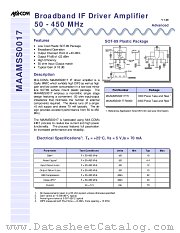 MAAMSS0017 datasheet pdf Tyco Electronics