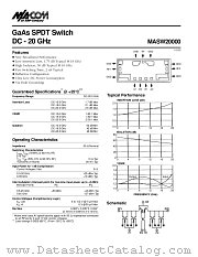 MASW20000 datasheet pdf Tyco Electronics