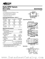 MASW6020G datasheet pdf Tyco Electronics
